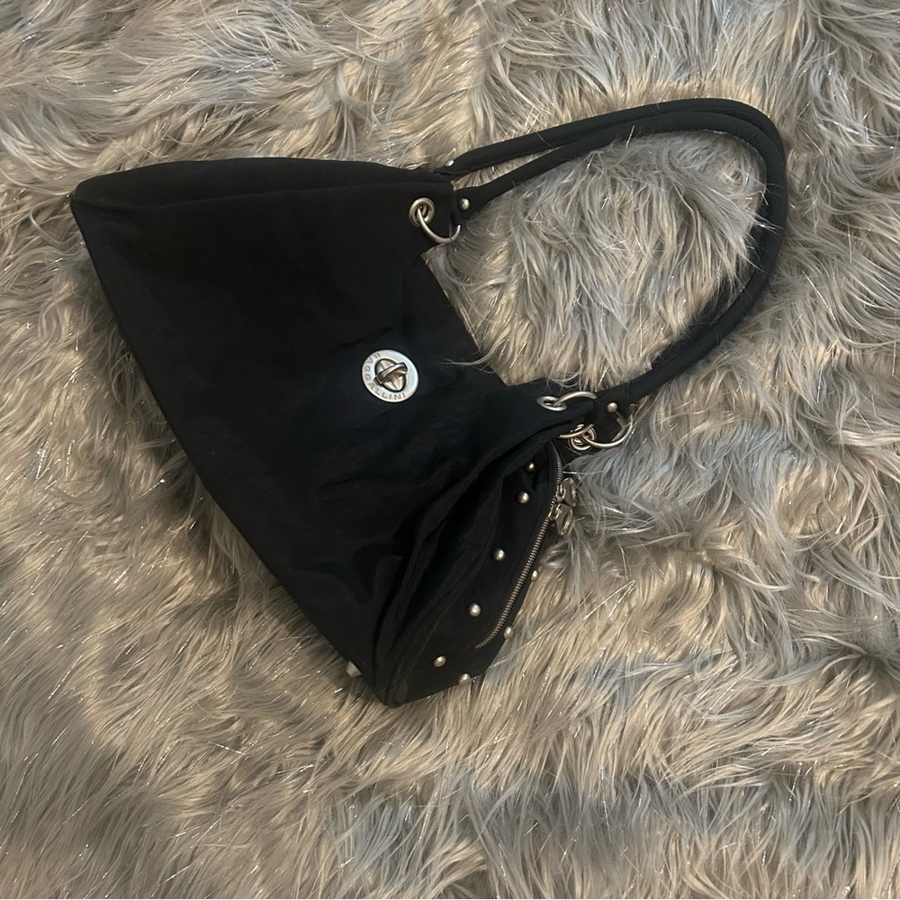 Baggallini Black Shoulder Bag with Silver Accents